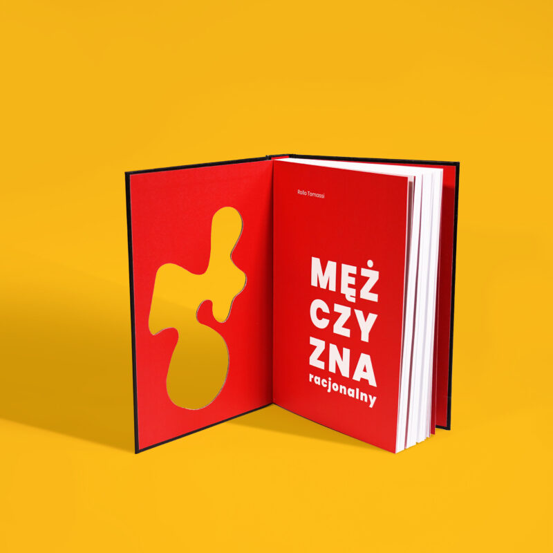 Mężczyzna racjonalny sztancowanie okładki
