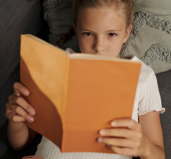 girl with book
